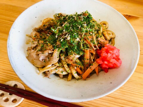 ビールが進む〜☆焼きうどん